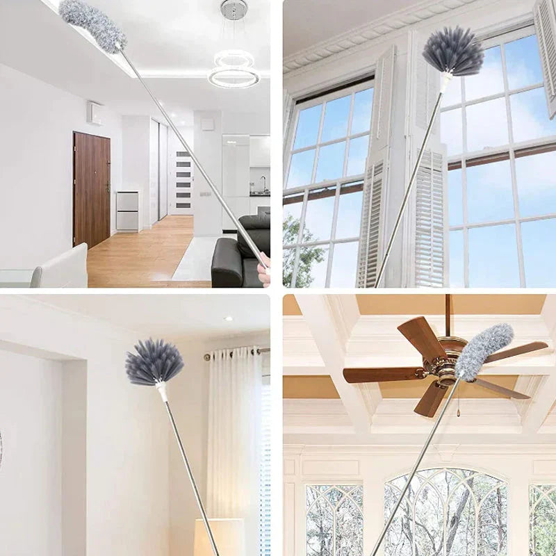 BowLift | Retractable and washable, curved dust brush in microfiber