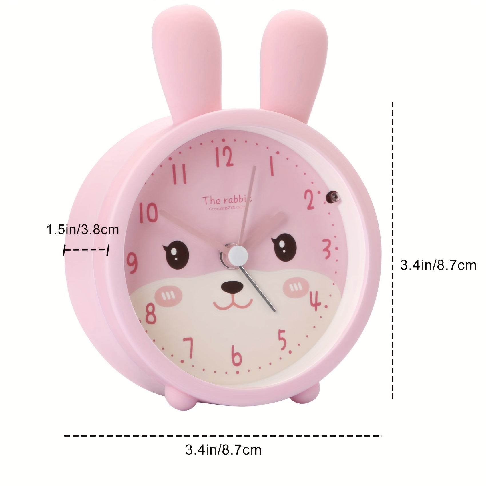 BowLift | Children's Alarm Clock with Night Light – Quiet, Rabbit Pattern & Compact Design