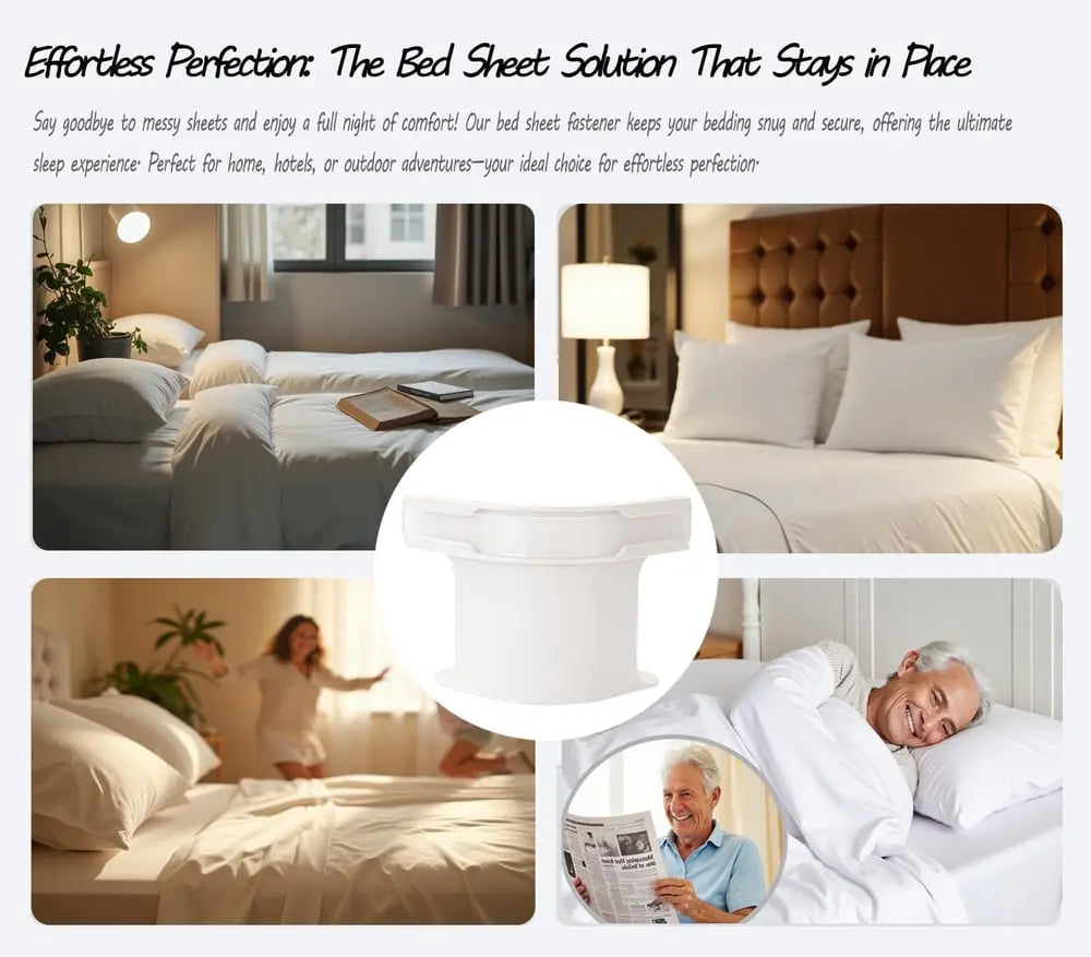 BowLift | 4-piece bed sheet holder set – secure hold for all mattress sizes