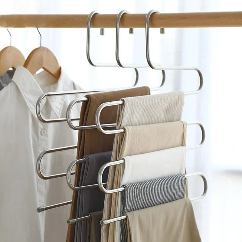 BowLift | 5-Layer Stainless Steel S-Shape Clothes Hanger