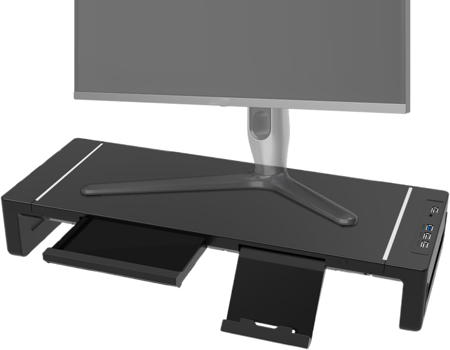 BowLift | Height Adjustable Monitor Stand with Drawer – Stravon