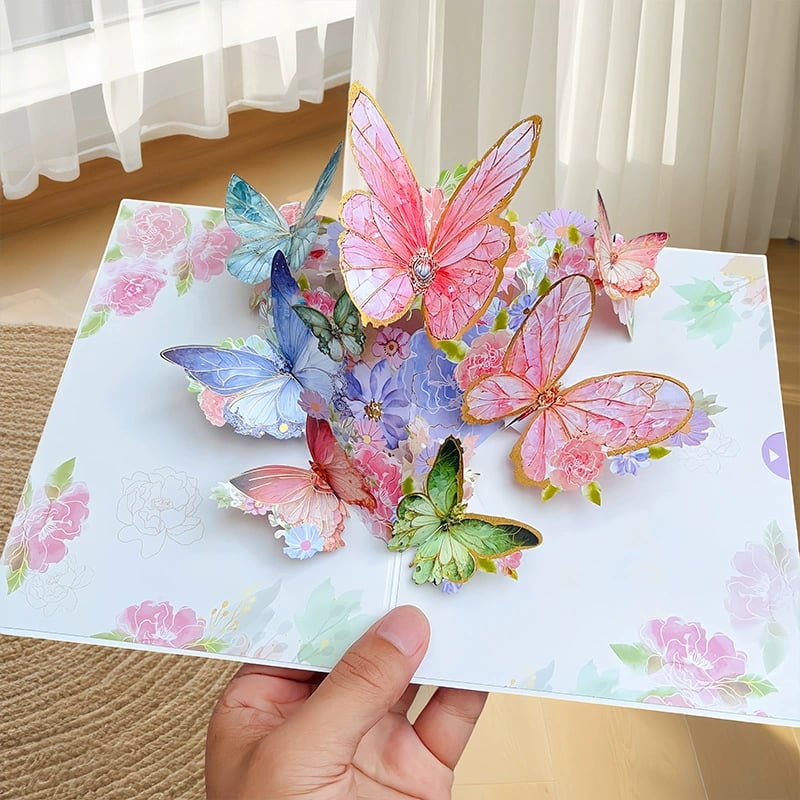 BowLift | Vibrant 3D Butterfly & Daisy Pop-Up Greeting Card