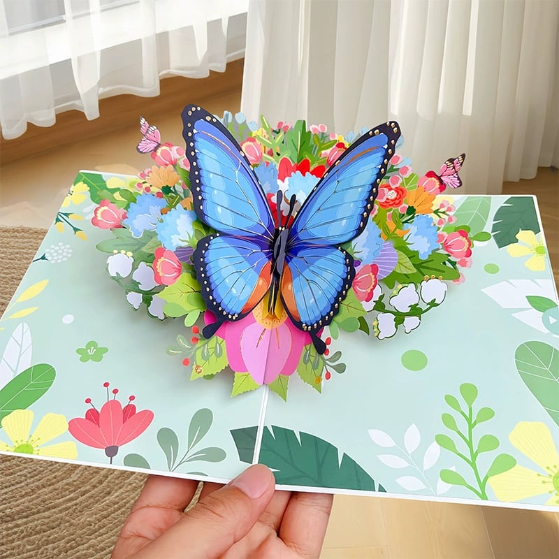 BowLift | Vibrant 3D Butterfly & Daisy Pop-Up Greeting Card