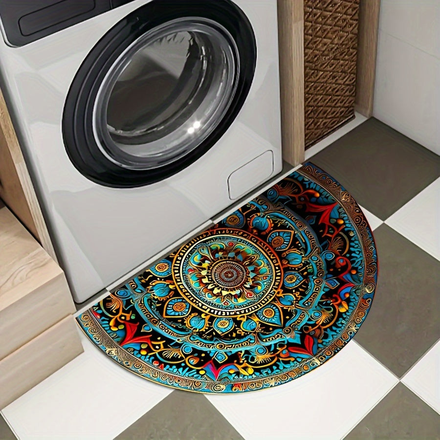 BowLift | Door mat half round mandala design rug