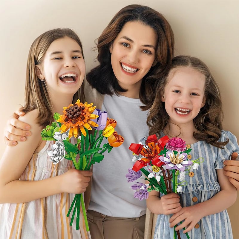 BowLift | Flower Bouquet Building Block Christmas Advent Calendar Set - Christmas Gift