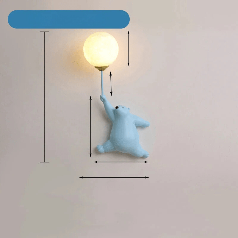 BowLift | FairyGlow – Cartoon Wall Light for Kids | Magical Night Light with 3D Moon Design