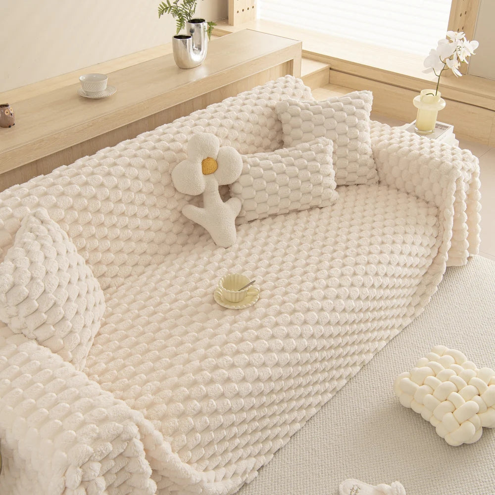 BowLift | Tufted Rabbit Faux Sofa Cover