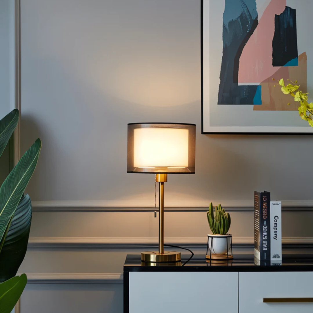 BowLift | Table lamp with Double Fabric Shade