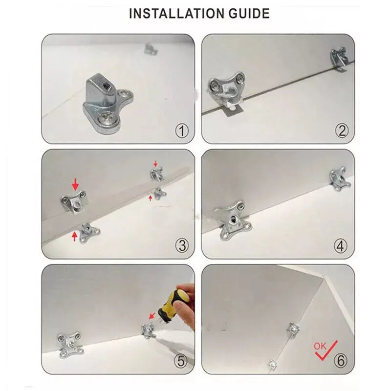 BowLift | 5+5 | Removable Zinc Alloy Corner Connector – Stable & Rustproof