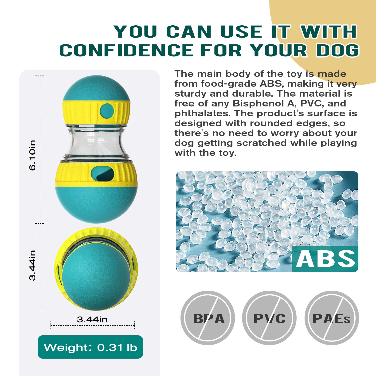 Rolling Feeder Ball – Training & Slow Feeding Toy for Dogs