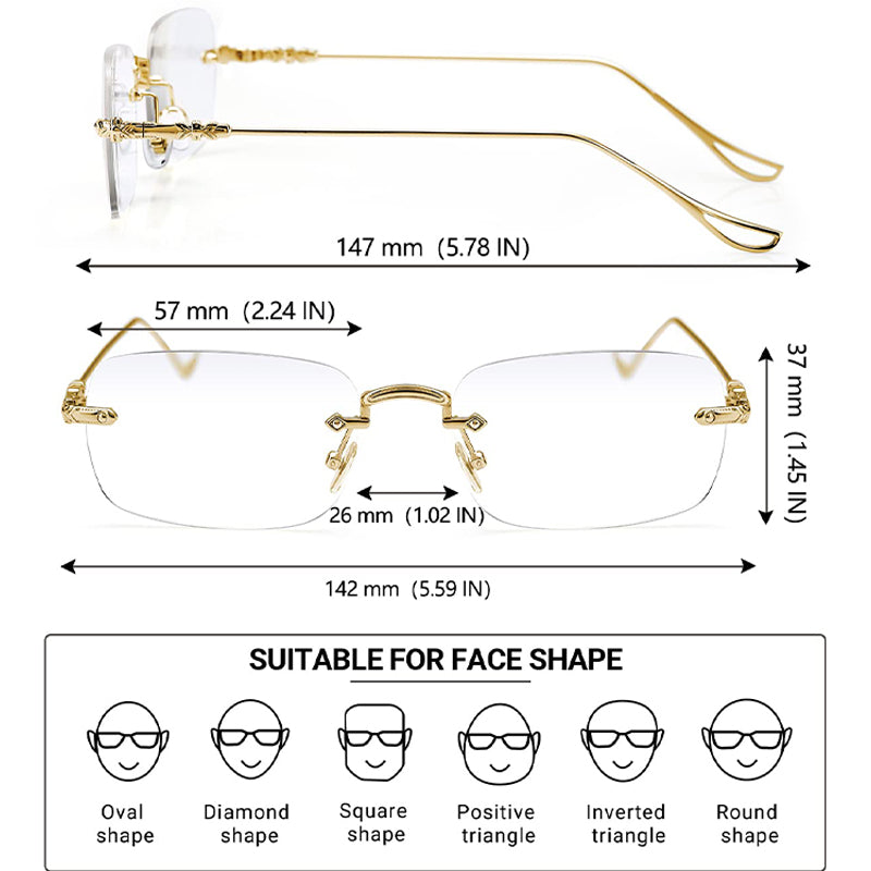 BowLift | Men's and women's rimless glasses with anti-blue light for presbyopia