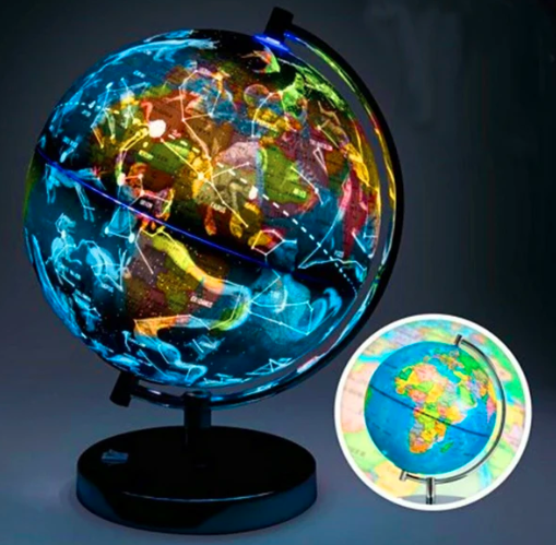 BowLift | World Globe LED Constellation Map & Floating Night Light – Electromagnetic Levitation Globe