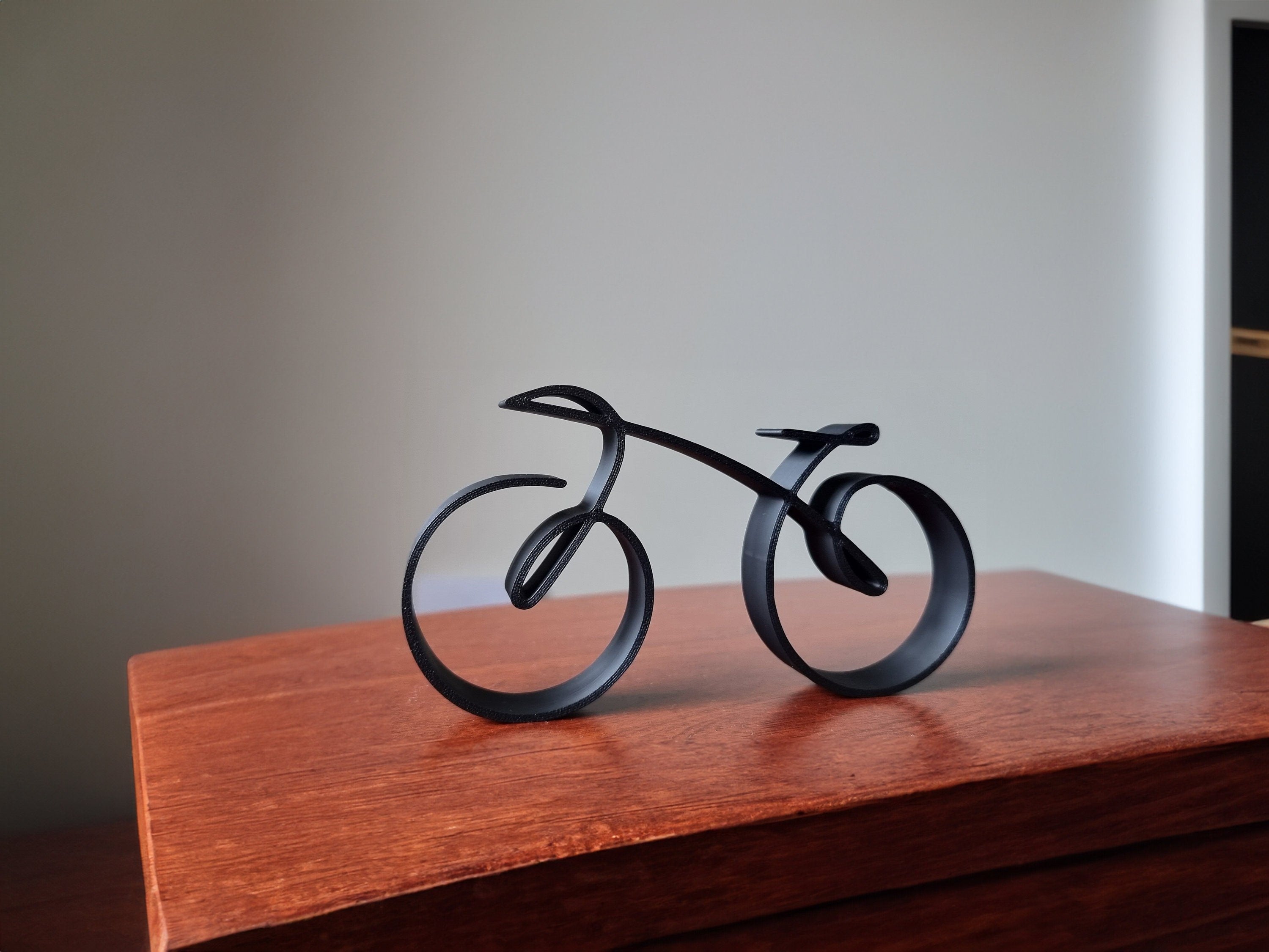BowLift | Elegant minimalist bicycle sculpture wireframe style