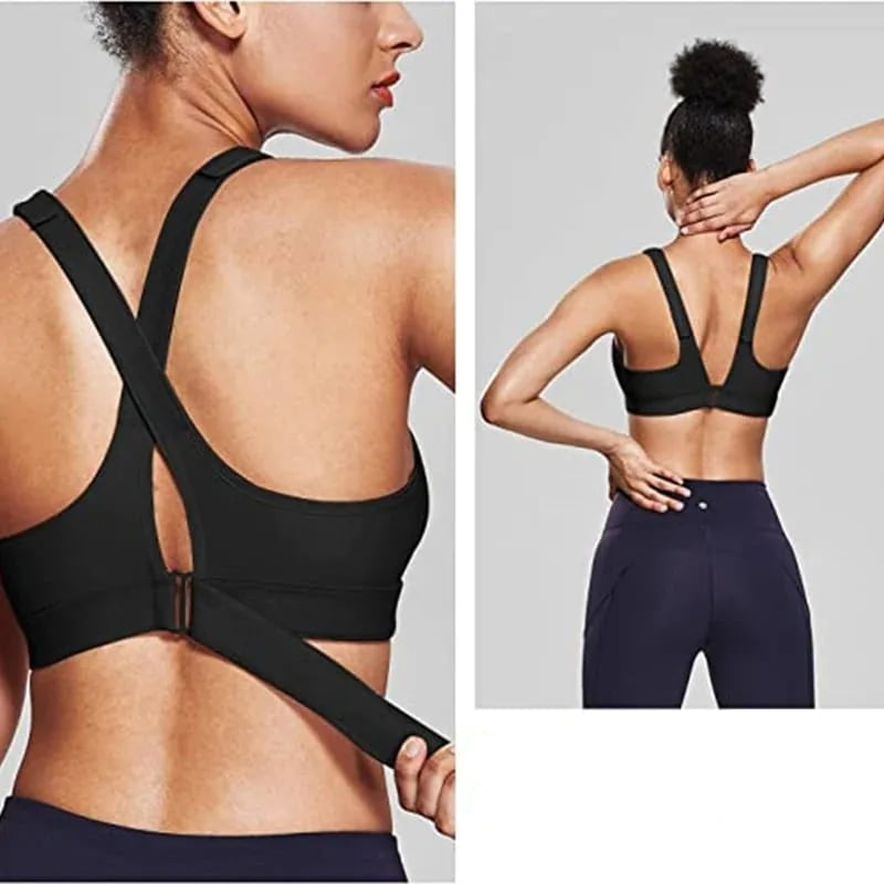 BowLift | Wireless Support Super Tight Impact Resistant Zip Sports Bra