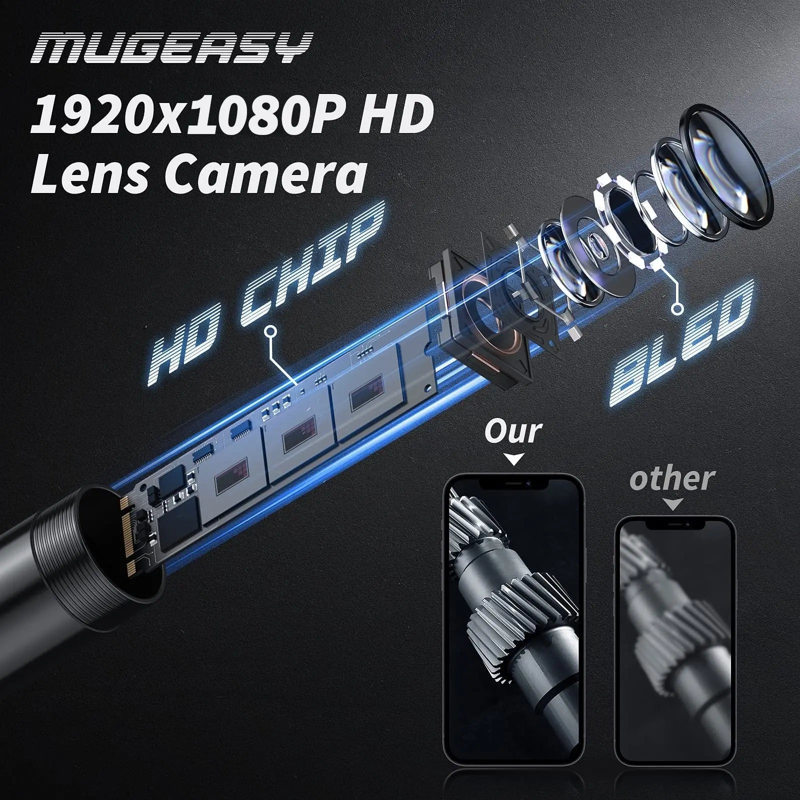 BowLift | HD Inspection Endoscope Camera – Waterproof with Adjustable LED Light