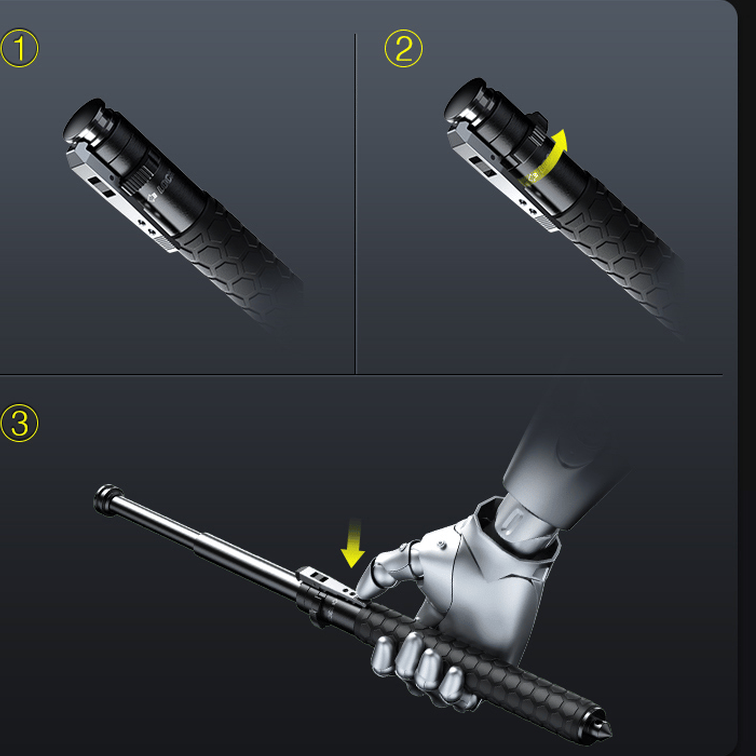BowLift | Telescopic Self-Defense Walking Stick | One-Click, Durable Safety Aid