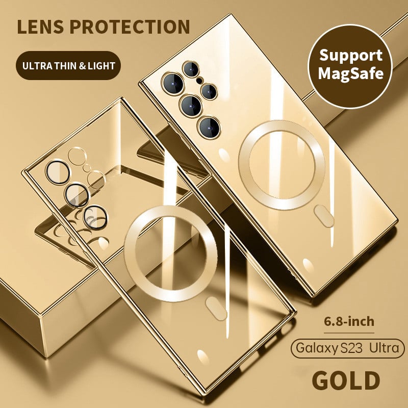 BowLift | Transparent Luxury Coating Magnetic Cover for Samsung