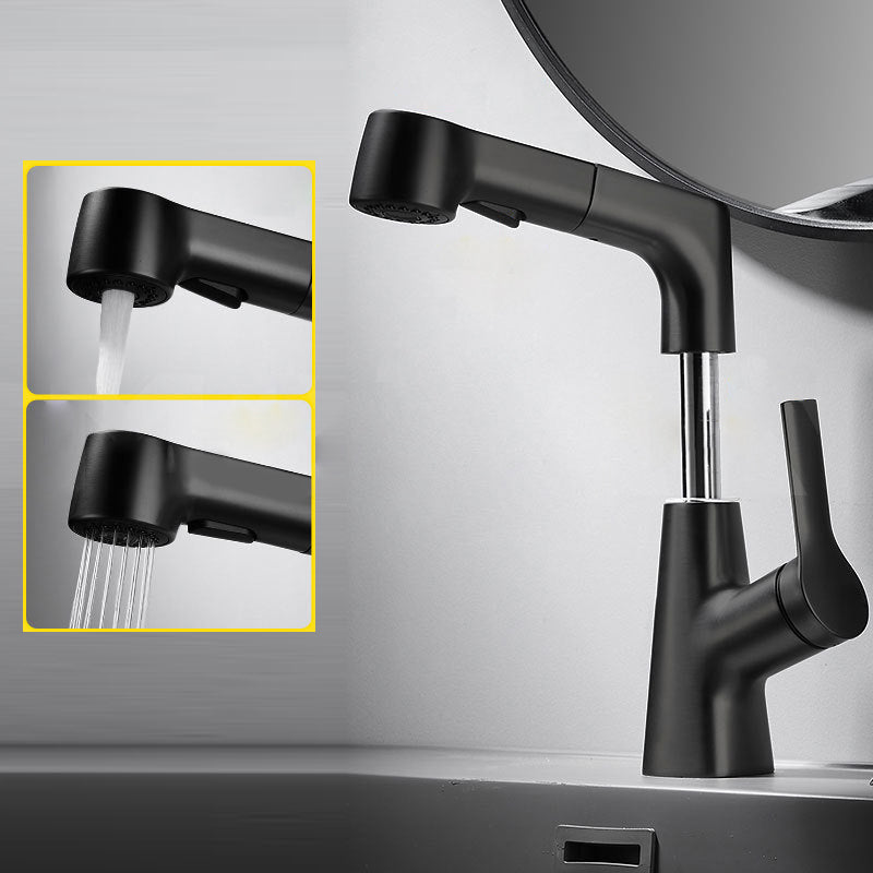 BowLift | 1-Handle Brushed Nickel Widespread Faucet Single Hole Bathroom Vessel Faucet with Brass