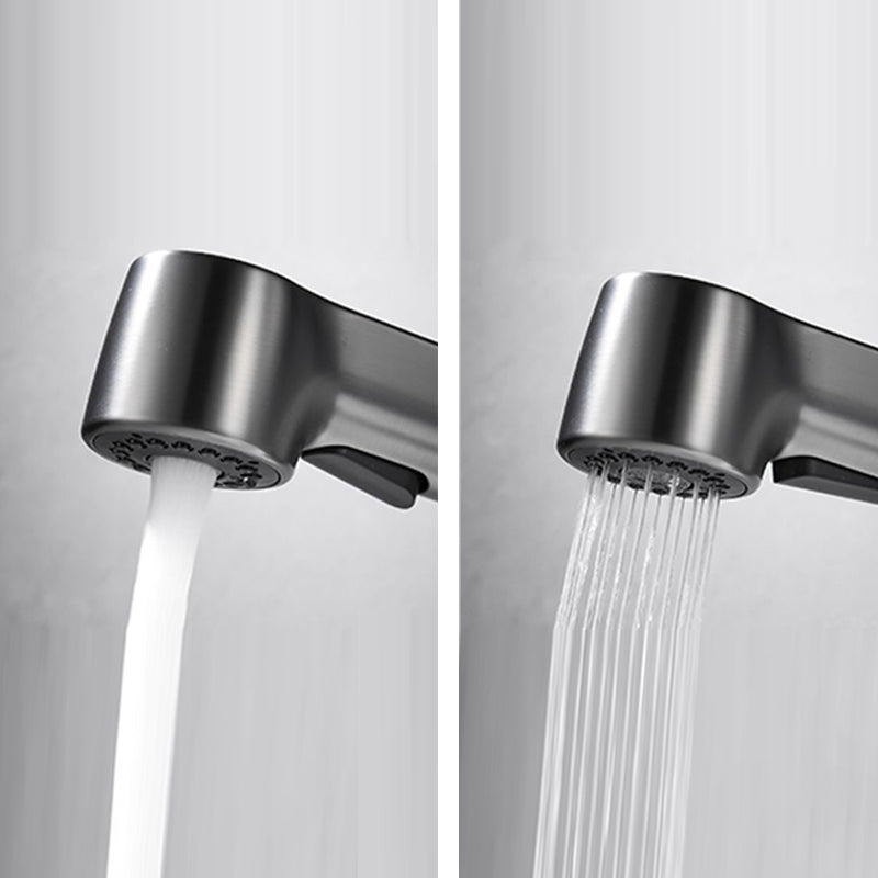 BowLift | 1-Handle Brushed Nickel Widespread Faucet Single Hole Bathroom Vessel Faucet with Brass