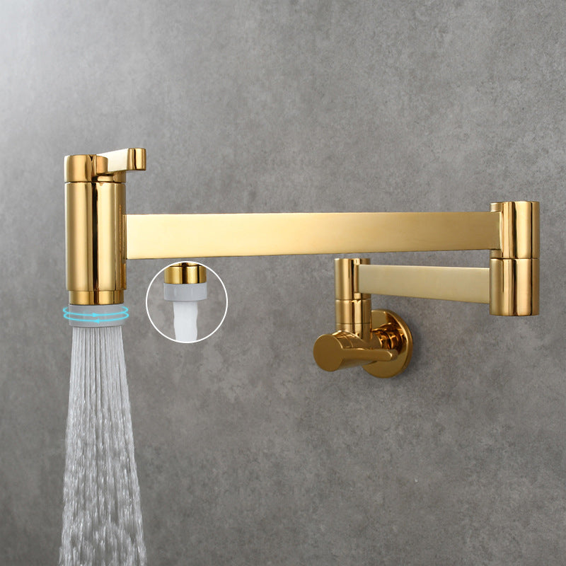 BowLift | 1-handle brushed nickel widespread faucet 1 hole wall-mounted bathroom faucet with brass