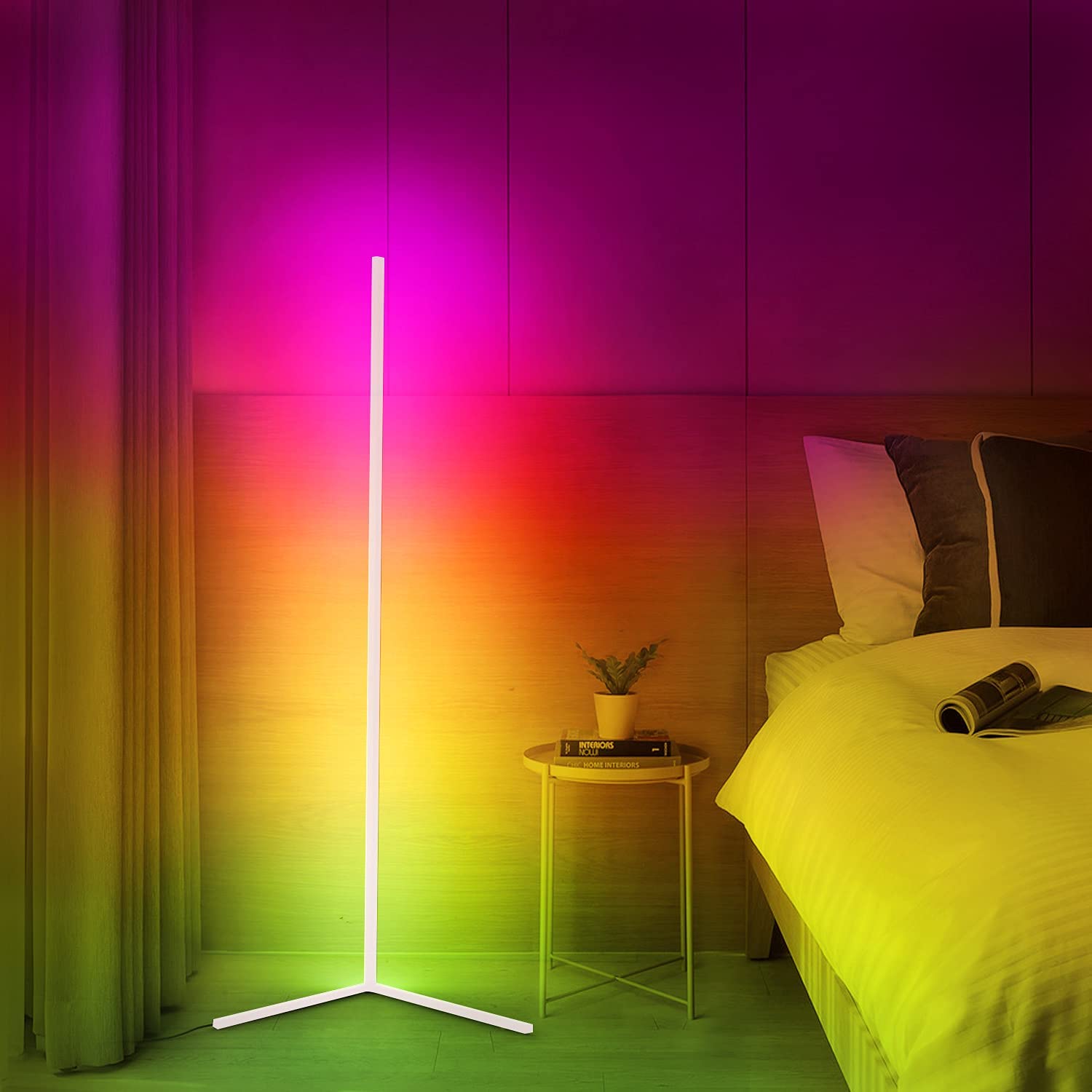 BowLift | Modern Corner LED Floor Lamp – Space-Saving Minimalist Design with Soft Ambient Lighting