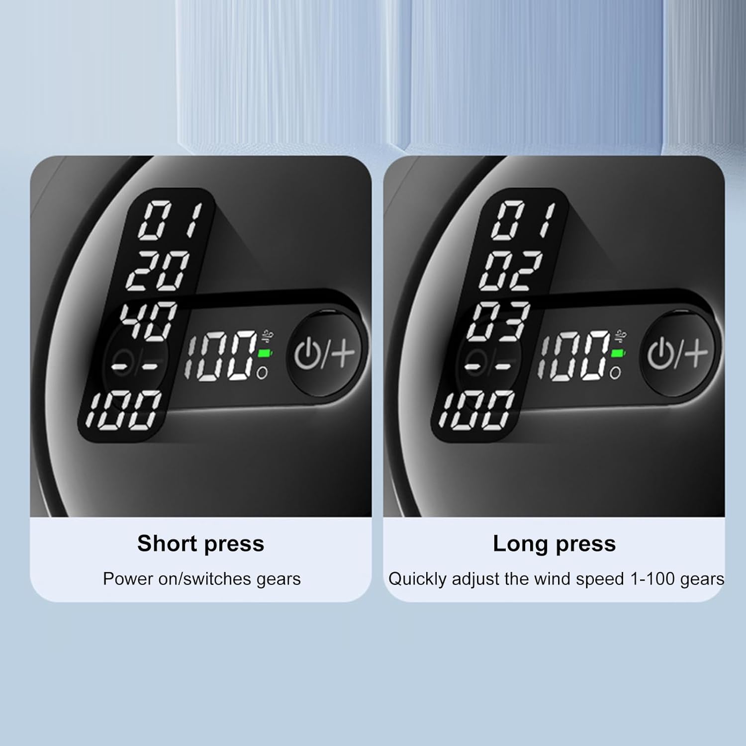 BowLift | Rechargeable Clip-On Stroller Fan with Night Light 100 Speeds