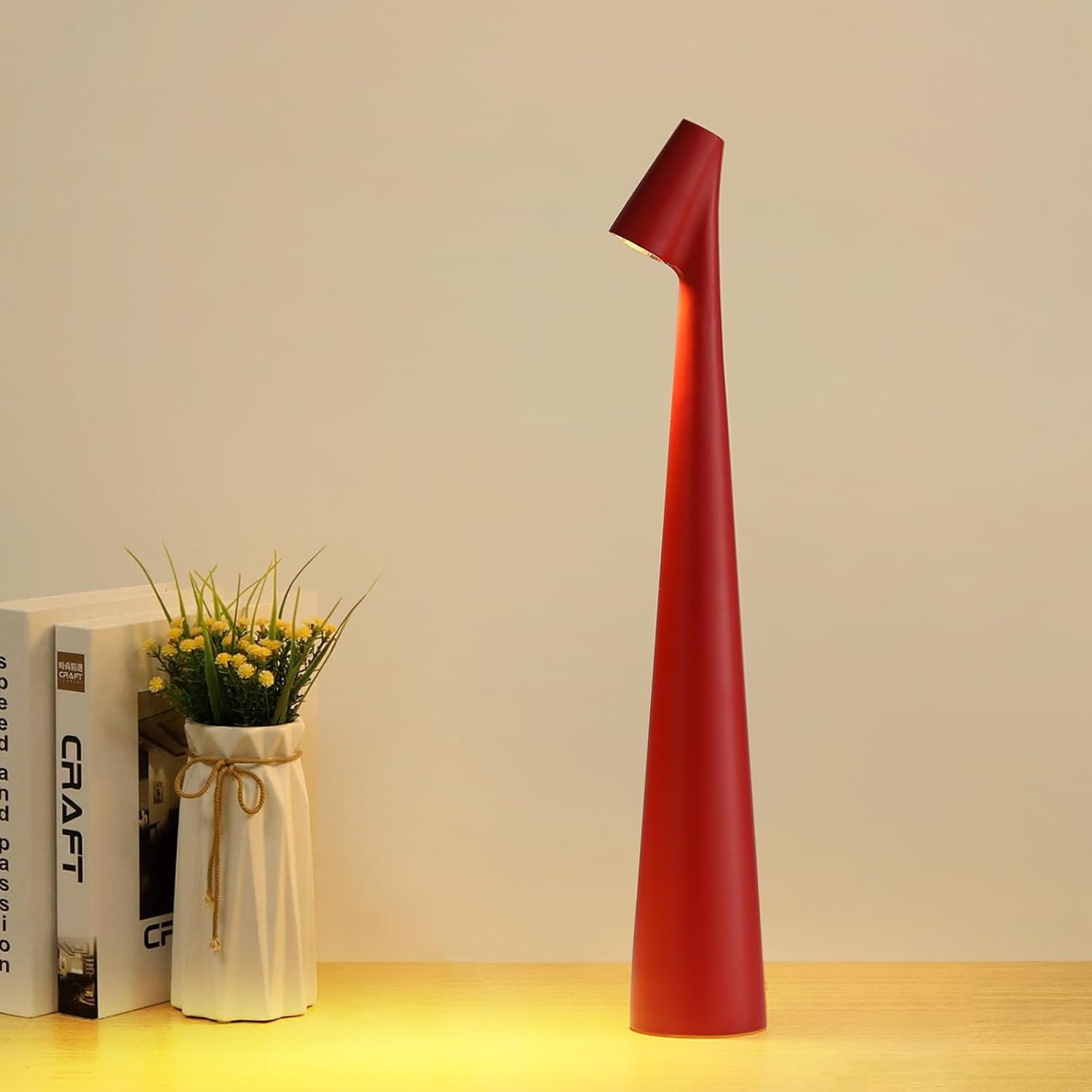 BowLift | Table Lamp Modern Red Metal LED Light