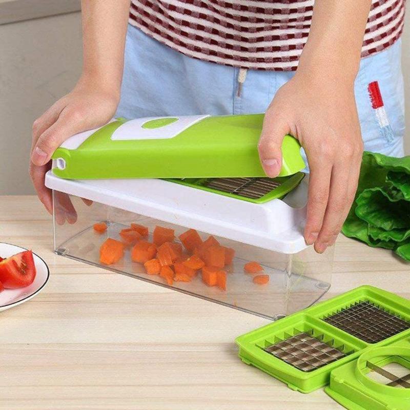 BowLift | 12-in-1 Multifunctional Vegetable Slicer with Interchangeable Blades and Catching Container