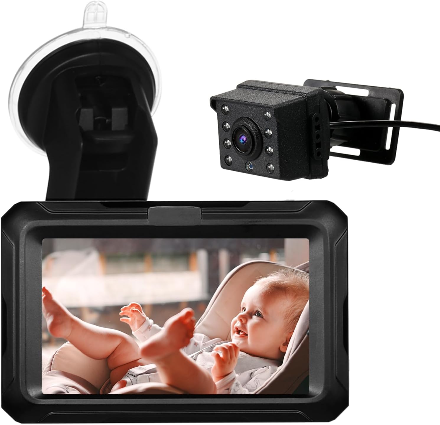 BowLift | Baby Car Mirror with 1080P Camera & 4.3'' Screen – Solvian