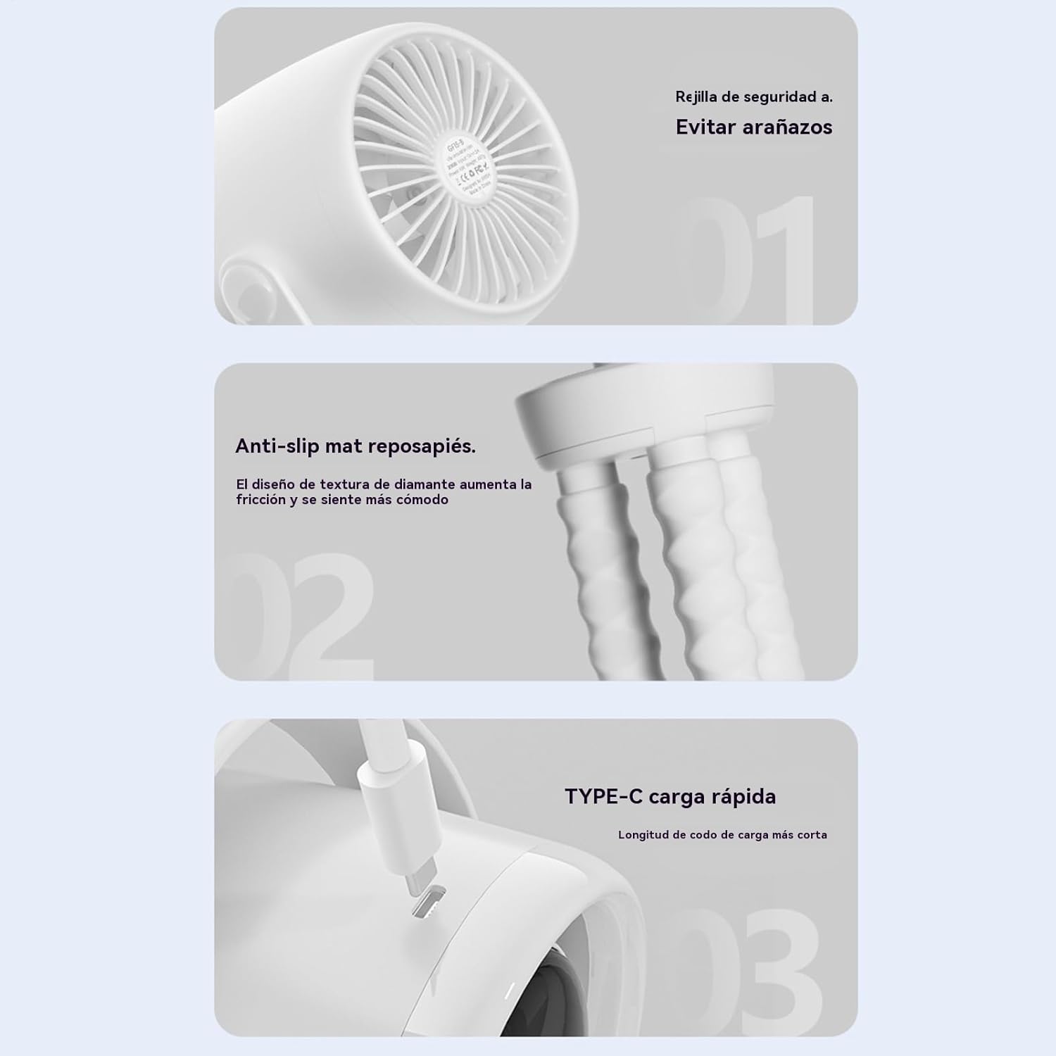 BowLift | Rechargeable Clip-On Stroller Fan with Night Light 100 Speeds