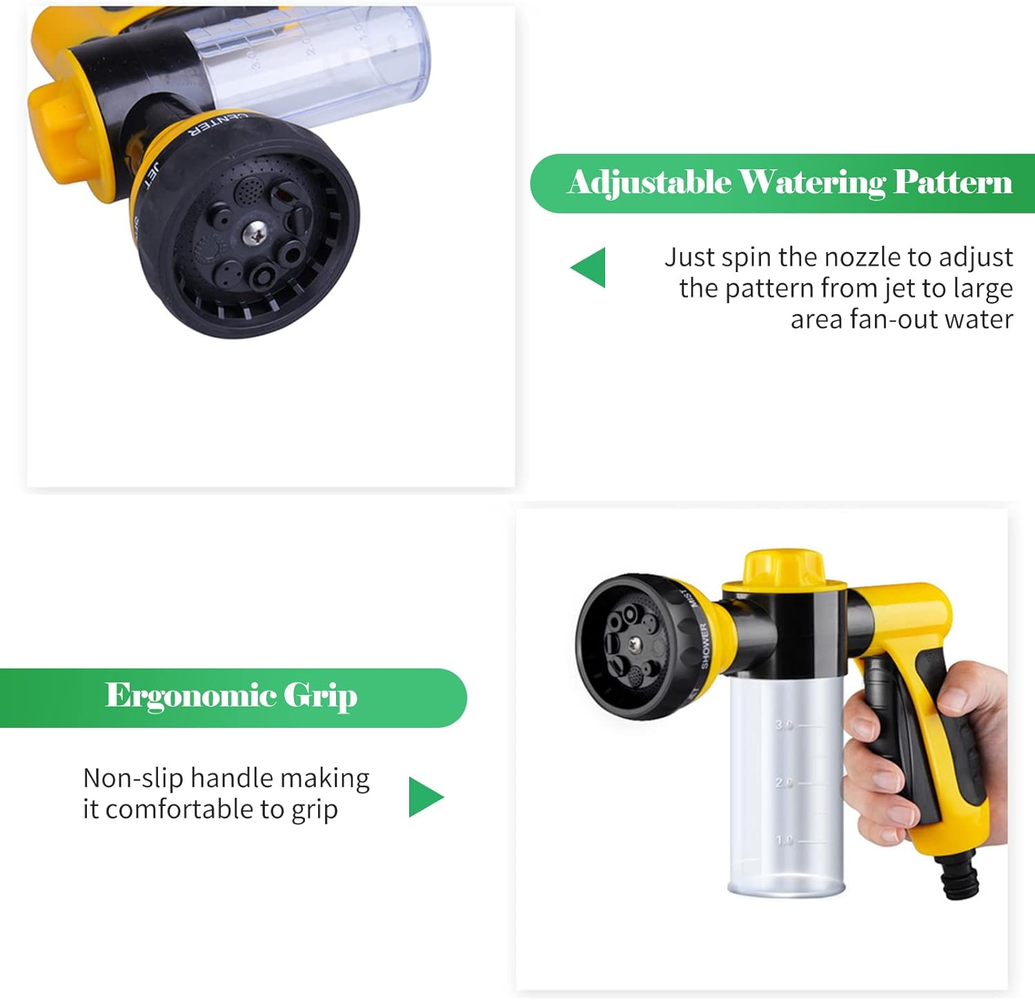 BowLift | High Pressure Foam Sprayer Nozzle for Car Wash & Garden Use