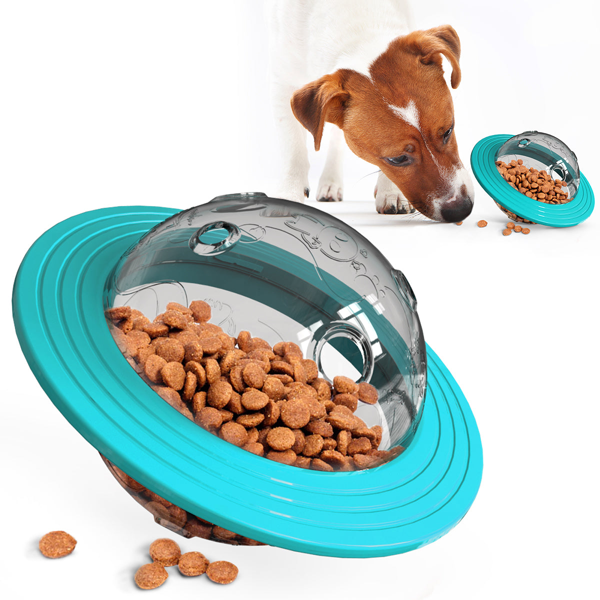 Planet Frisbee Slow Feeder – Food-Dispensing Toy for Dogs