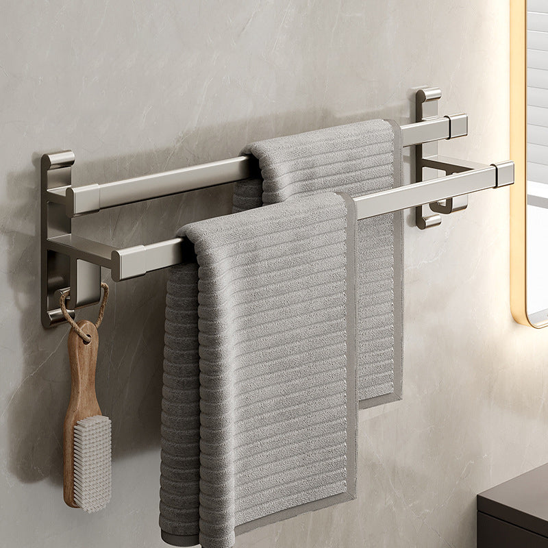 BowLift | Gray Bathroom Accessory Set Contemporary Style Aluminum Towel Bar