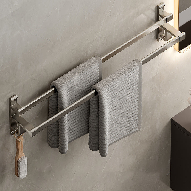 BowLift | Gray Bathroom Accessory Set Contemporary Style Aluminum Towel Bar