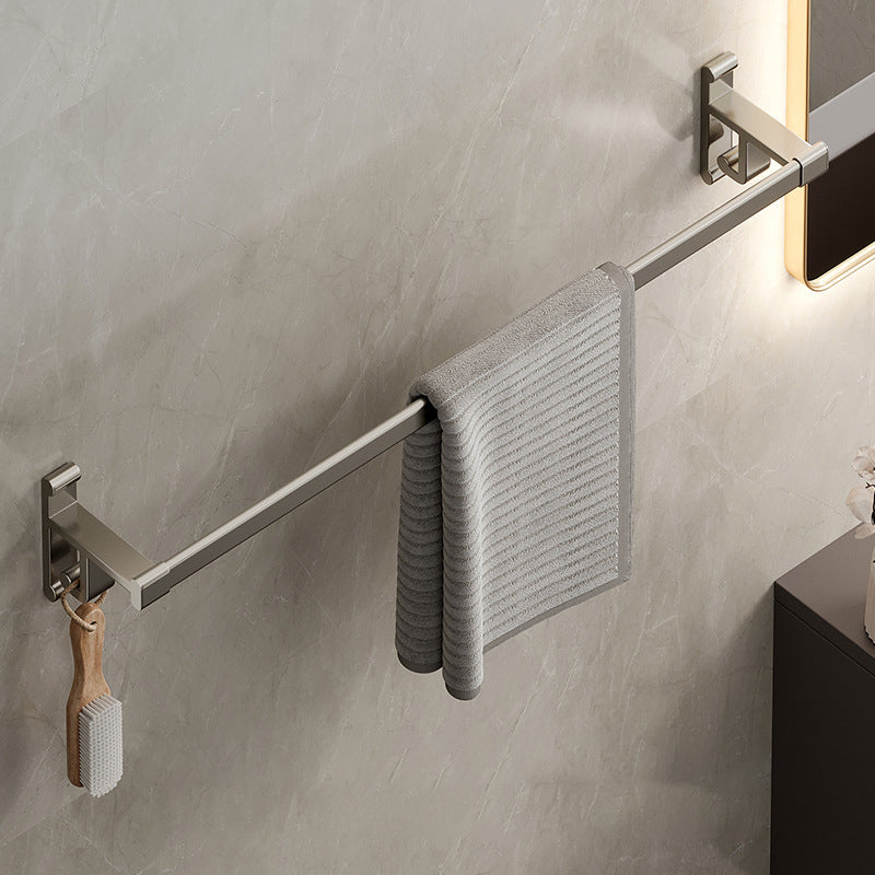 BowLift | Gray Bathroom Accessory Set Contemporary Style Aluminum Towel Bar