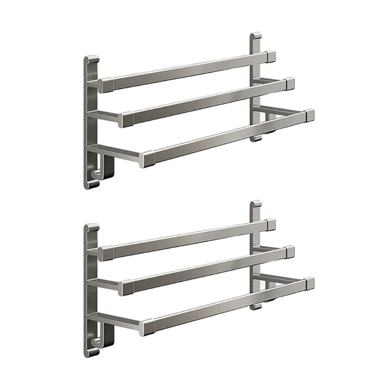 BowLift | Gray Bathroom Accessory Set Contemporary Style Aluminum Towel Bar