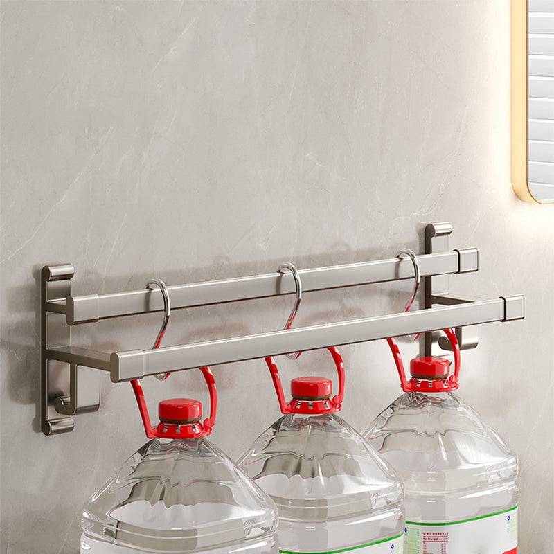 BowLift | Gray Bathroom Accessory Set Contemporary Style Aluminum Towel Bar