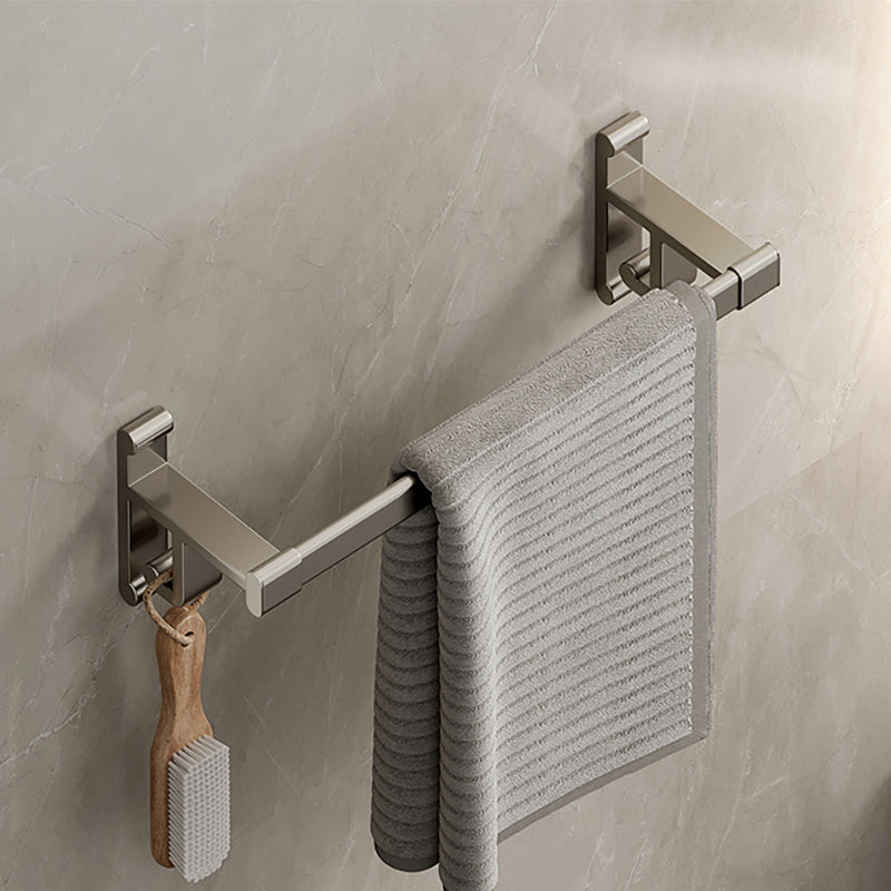 BowLift | Gray Bathroom Accessory Set Contemporary Style Aluminum Towel Bar