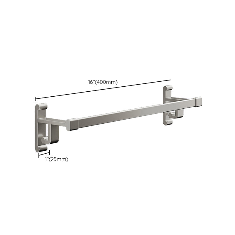 BowLift | Gray Bathroom Accessory Set Contemporary Style Aluminum Towel Bar