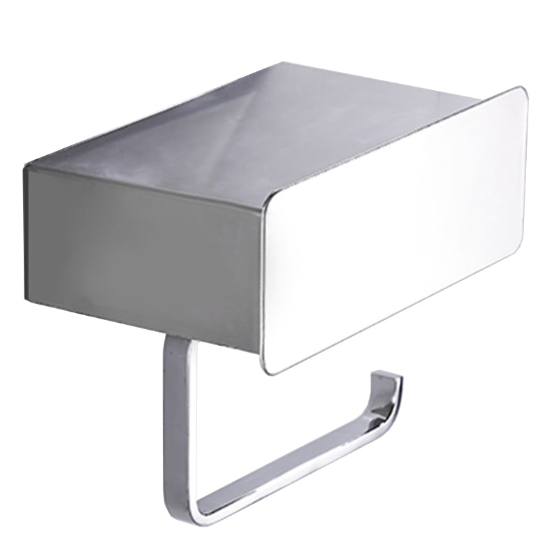 BowLift | 2-piece Stainless Steel Classic Bathroom Accessory Set Black & Chrome Paper Holder