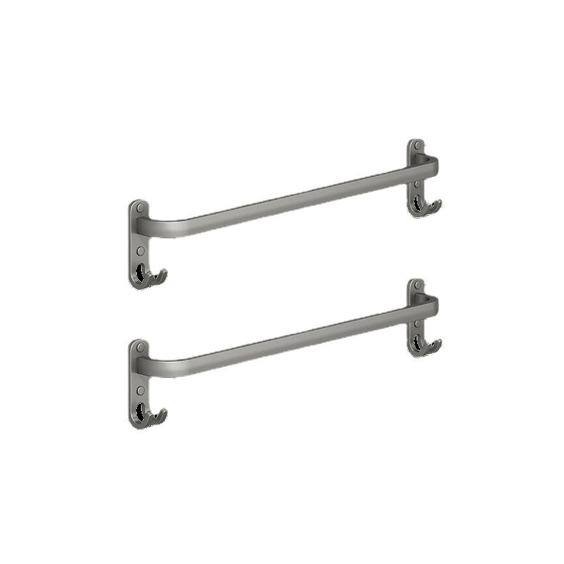 BowLift | 2-piece modern bathroom accessory set made of aluminum matte gray towel bar
