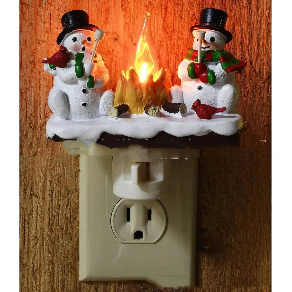BowLift | Christmas Snowman And Campfire Night Light Gift for kids