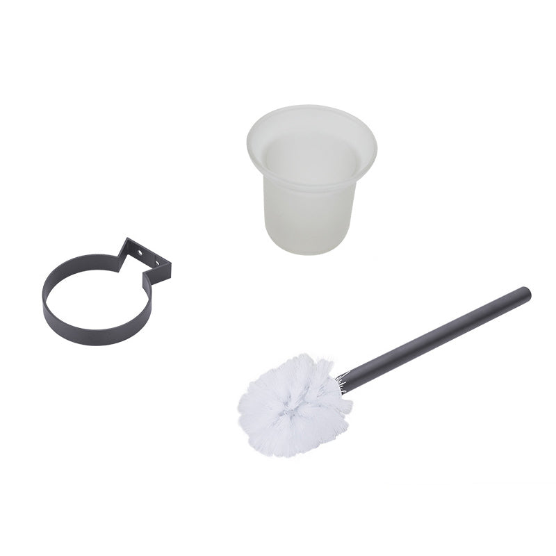 BowLift | Modern Bathroom Accessory Set Matte Black/Grey Bathroom Shelf/Towel Holder & Paper Holder