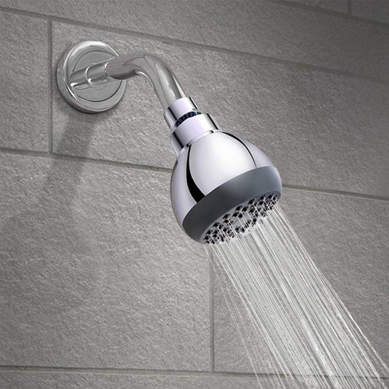 BowLift | Silver Round Shower Head Standard Spray Pattern Wall Mounted Shower Head