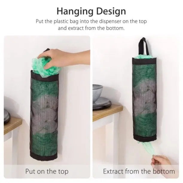 BowLift | Hanging Pocket Organizer – Breathable Mesh for Storing Kitchen Bags and Fruits/Veggies