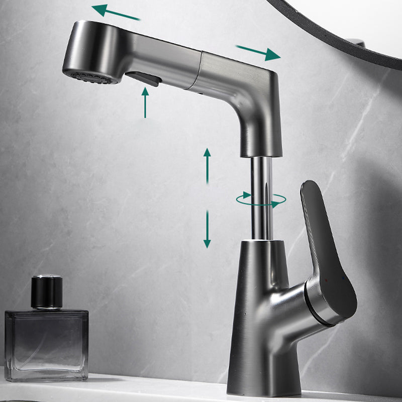 BowLift | Extendable Vessel Water Tap Modern Sink Faucet with a Lever Handle