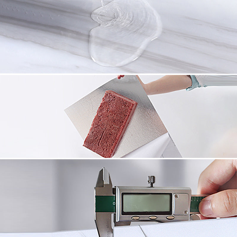 BowLift | Modern Splash Guard Wallpaper Marble Print Self-Adhesive Splash Guard Tile for Bathroom