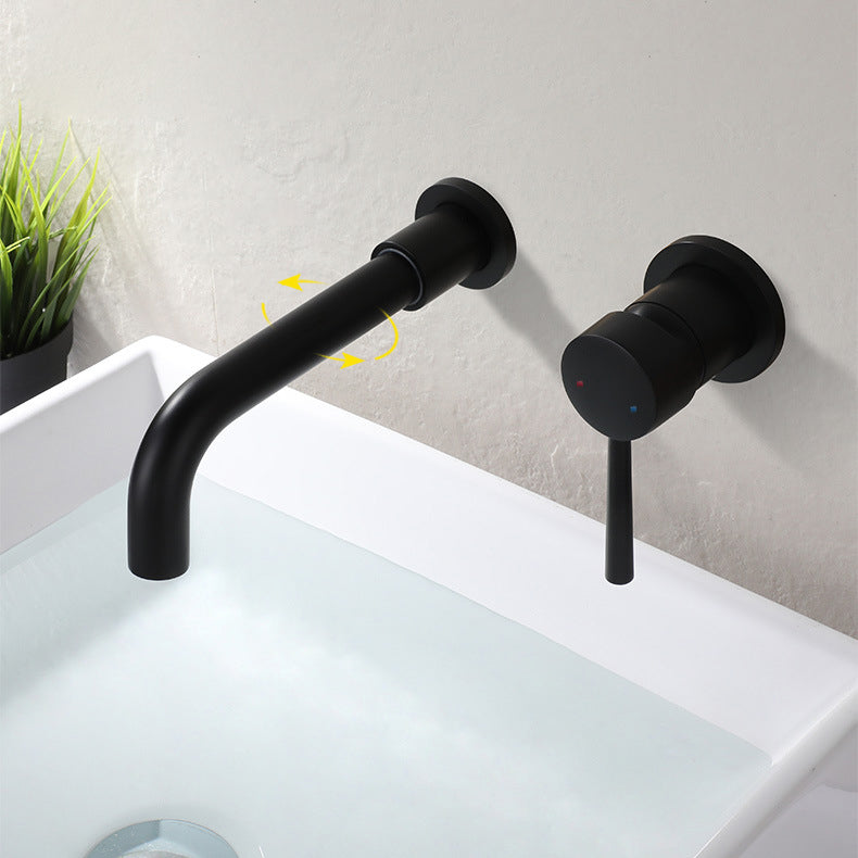 BowLift | Industrial Wall-Mounted Bathroom Faucet 2-Hole Swivel Spout Basin Faucet