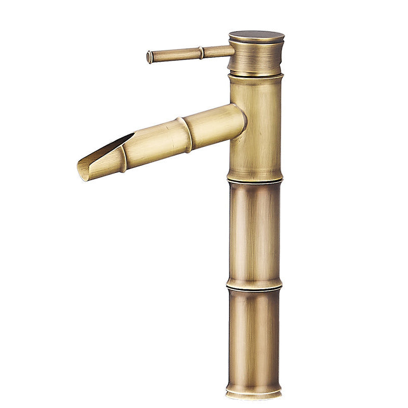 BowLift | Farmhouse Vessel Sink Faucet Copper 1-Handle Low Arc Vessel Faucet for Bathroom