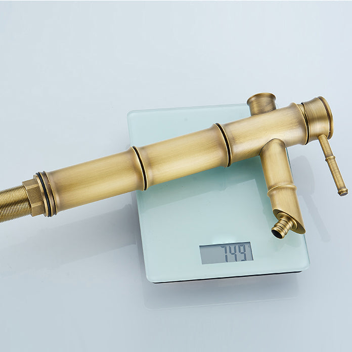 BowLift | Farmhouse Vessel Sink Faucet Copper 1-Handle Low Arc Vessel Faucet for Bathroom